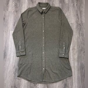 Faherty Brand Legend Sweater Dress Olive Melange Twill Women’s Sz Medium